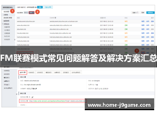 FM联赛模式常见问题解答及解决方案汇总